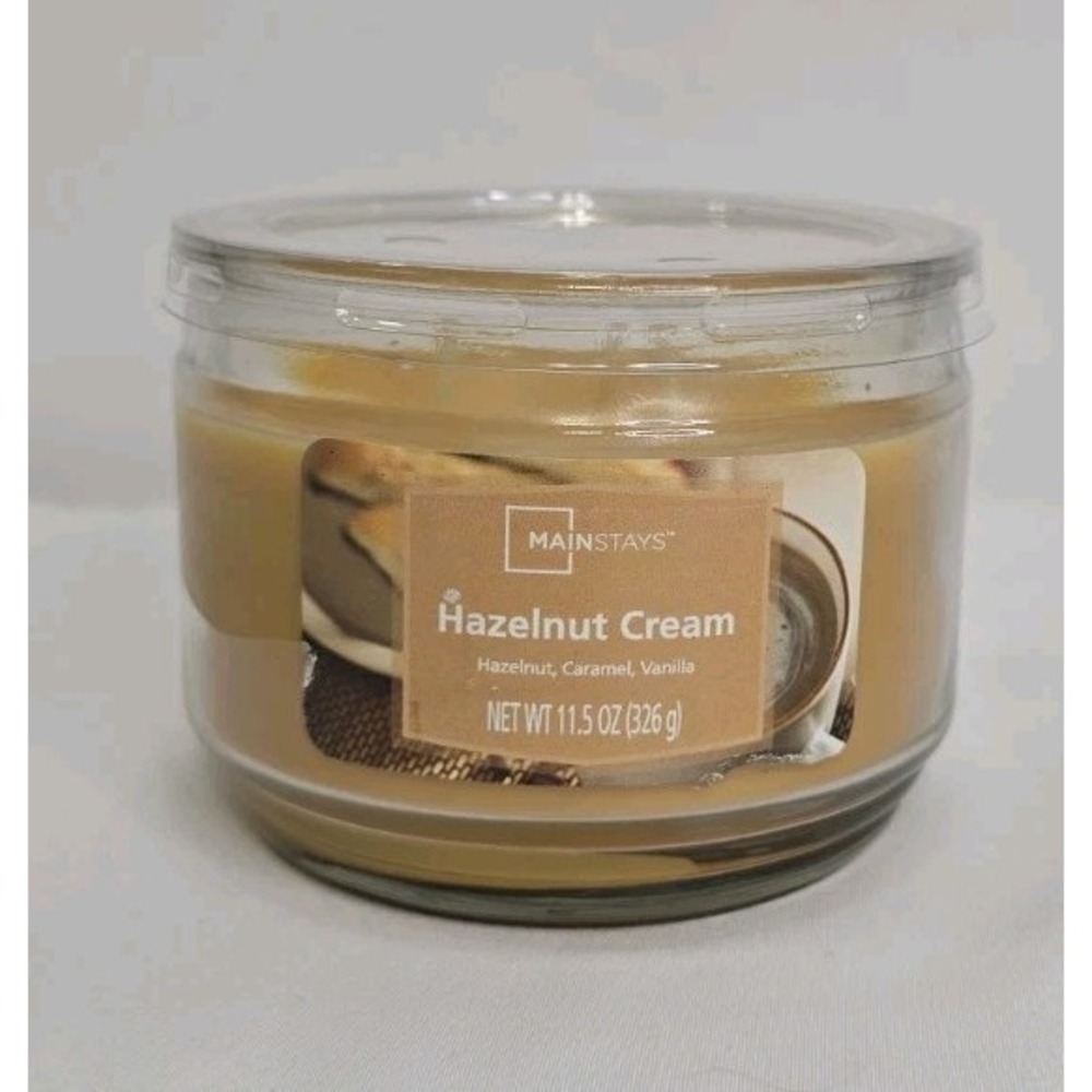 Mainstays "Hazelnut Cream" 3-Wick Candle 11.5oz